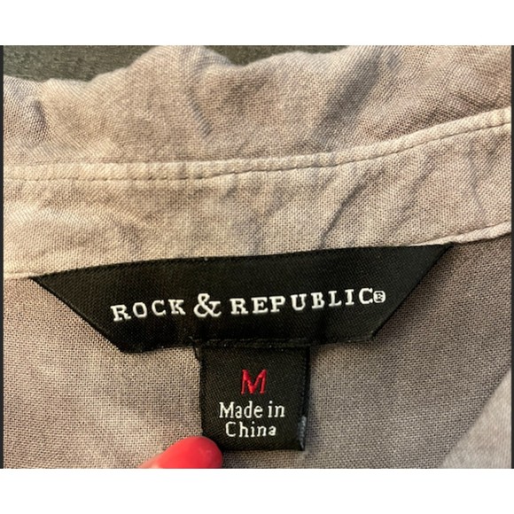 Rock & Republic Sleeveless Tie Dye Button Up/Down-Sz M - Picture 8 of 9